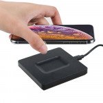 Wholesale Slim Quick Charge Wireless Charger for Qi Compatible Device, iPhone, Samsung Galaxy Android, Airdpod, and More (Black)